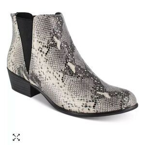 Esprit Tiffany Faux Snakeskin Ankle Boots Booties 8
